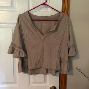 Aerie Light Brown Top NWT